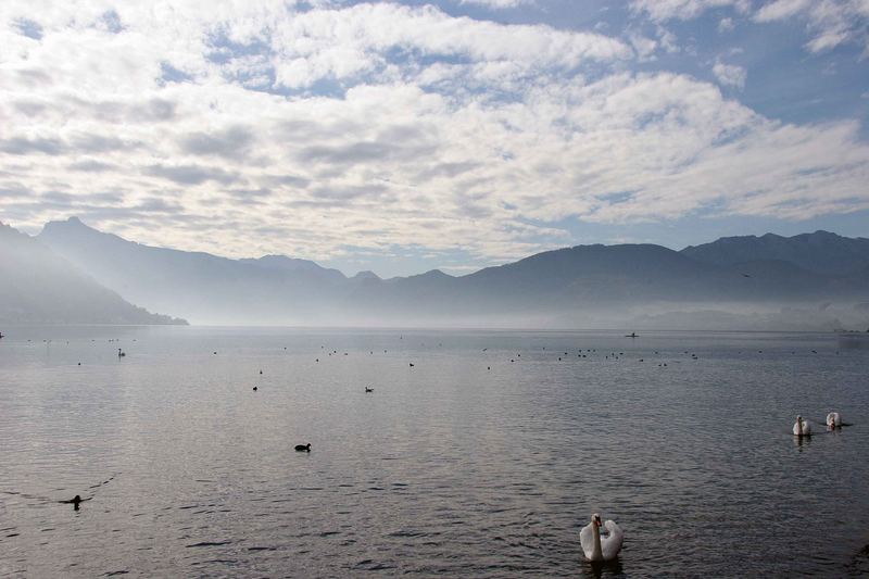 Morgendunst über dem Traunsee