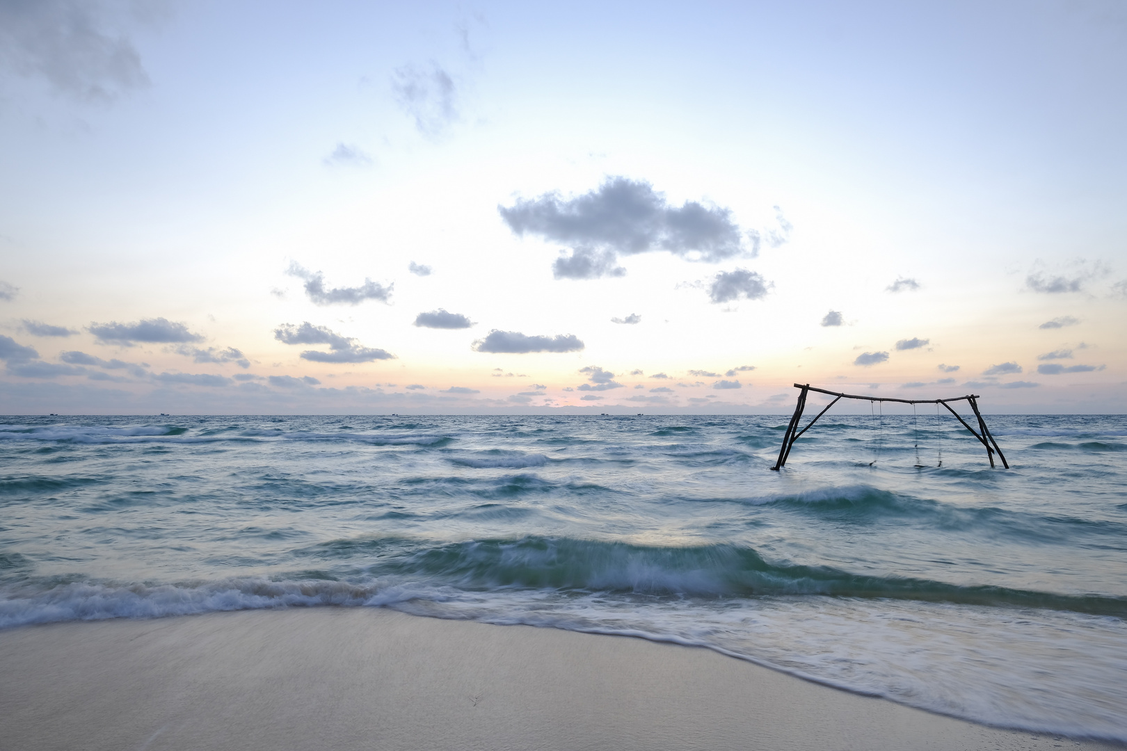 Morgenerwachen an der Sao Beach