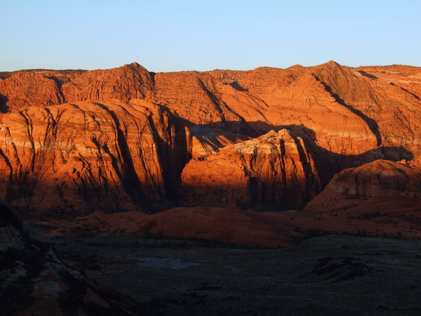 Morgenglühen am Snow Canyon S.P.; St. George, UT