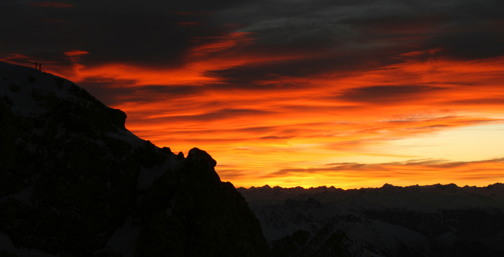 Morgenglühen auf der Zugspitze