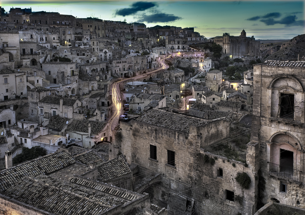 Morgengrauen in Matera, Apulien