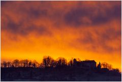 Morgengrauen über der Burg