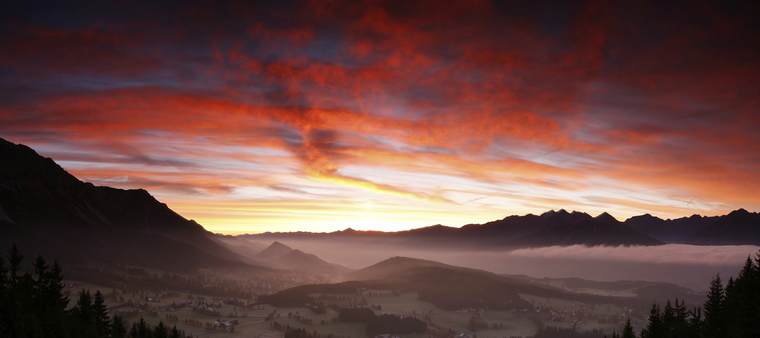 Morgengrauen über der Ramsau