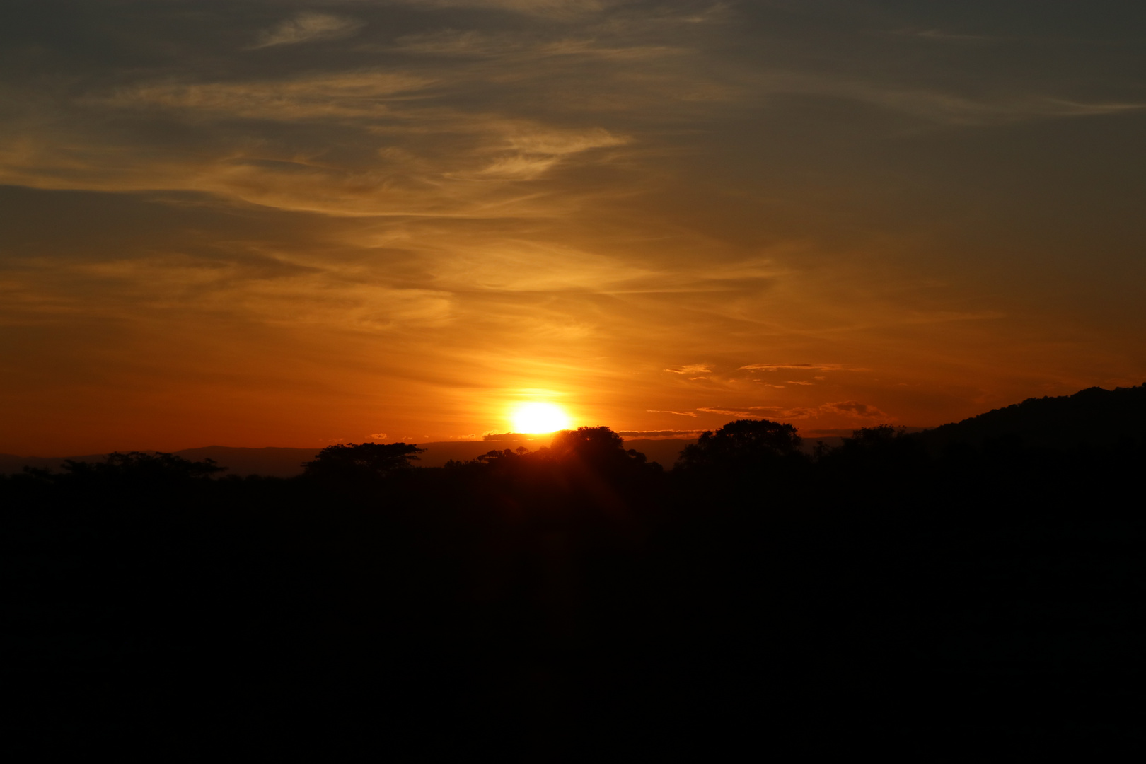 Morgenhimmel in Afrika