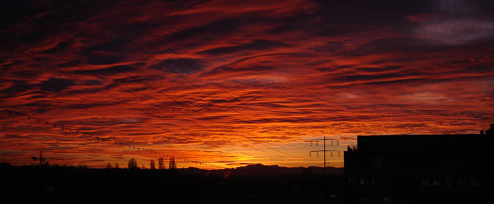 Morgenhimmel über Zürich