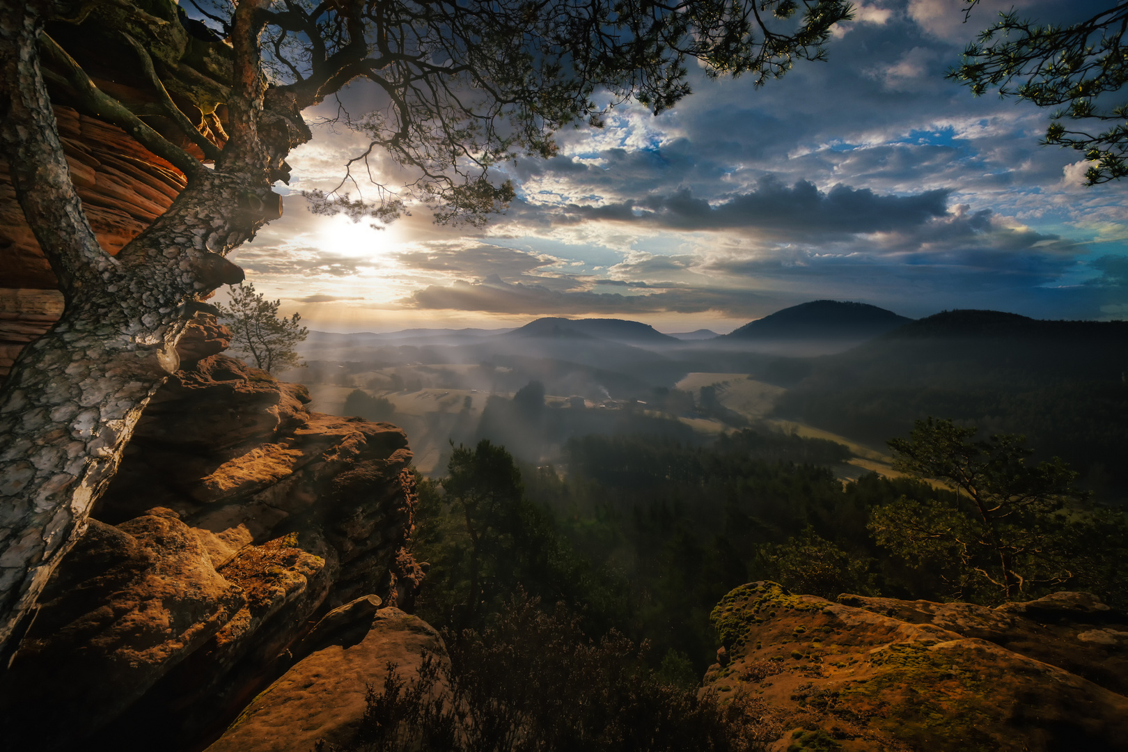 Morgenimpression am Sprinzelfelsen