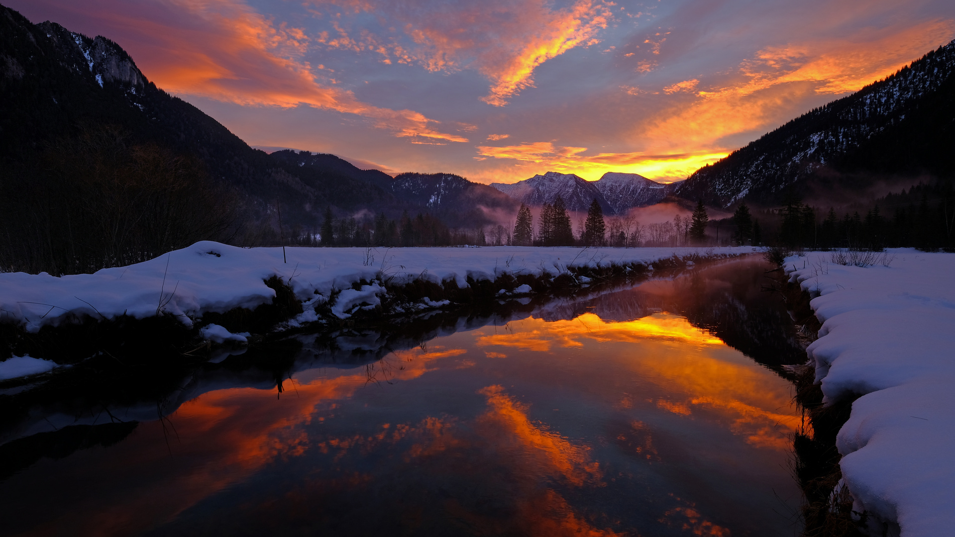 Morgenleuchten an Heiligabend