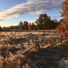 Morgenlicher Frost mit Wolken