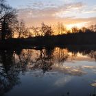 Morgenlicht in der Lippeaue bei Schloss Heessen