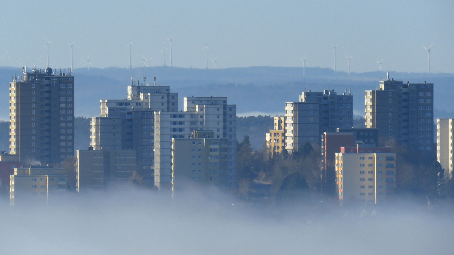 Morgennebel am Aschenberg, Fulda