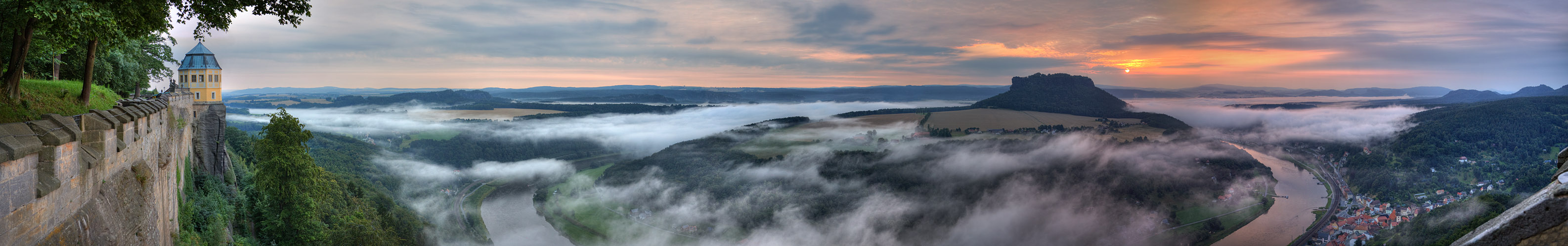 Morgennebel am Lilienstein