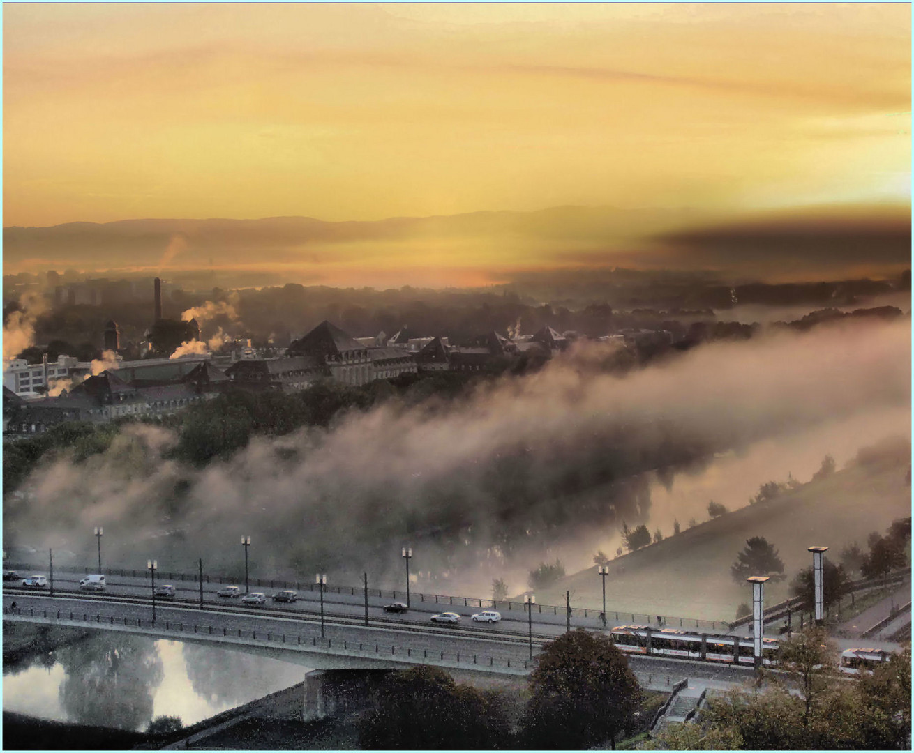 Morgennebel am Neckar