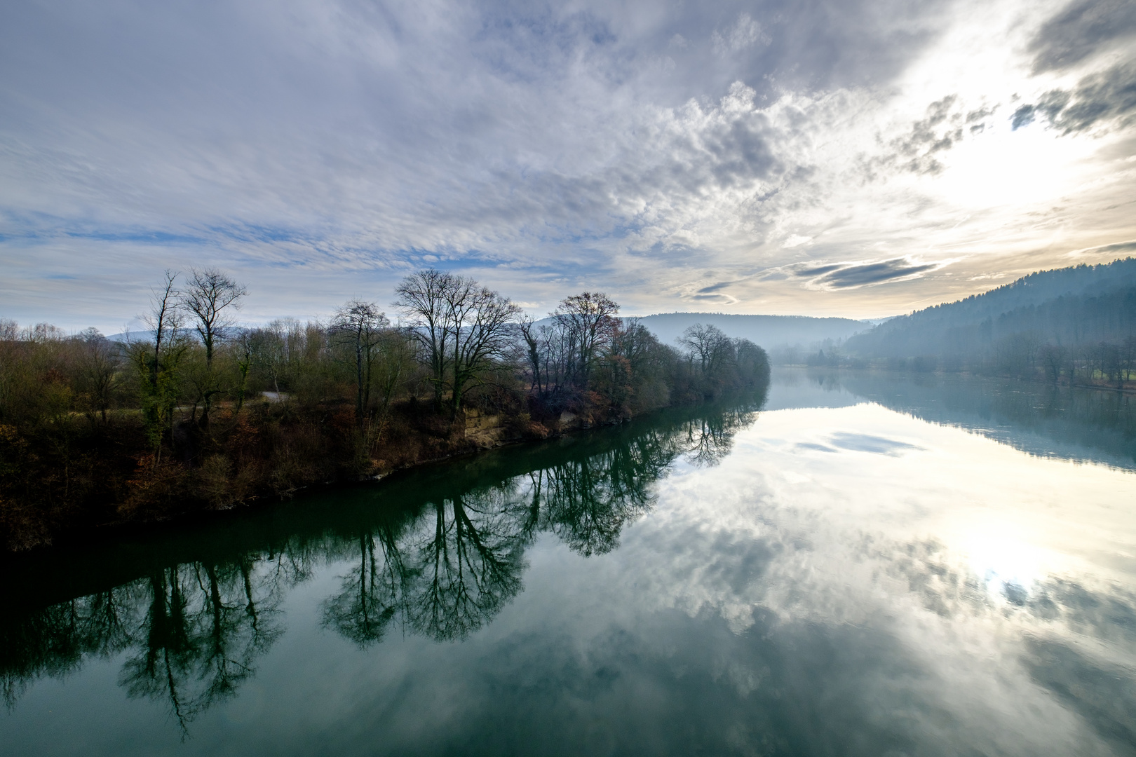 Morgennebel am Rhein