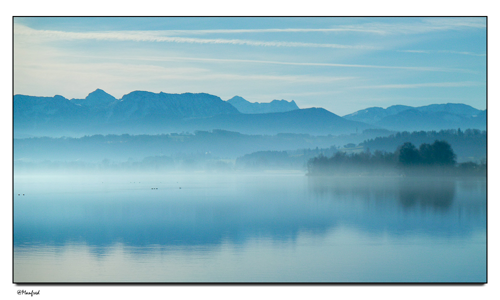 Morgennebel am Tachinger See