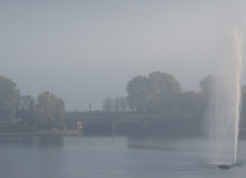 Morgennebel auf der Alster