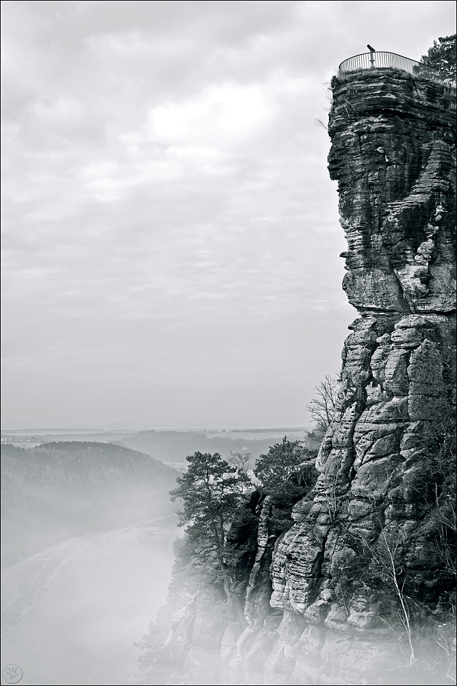 Morgennebel auf der Bastei (neu)