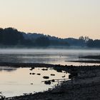 Morgennebel auf der Elbe