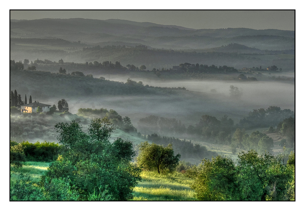 Morgennebel im Chianti