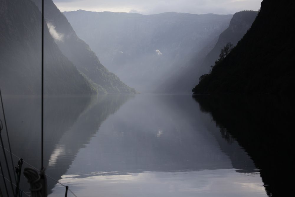 Morgennebel im Naeröfjord 1