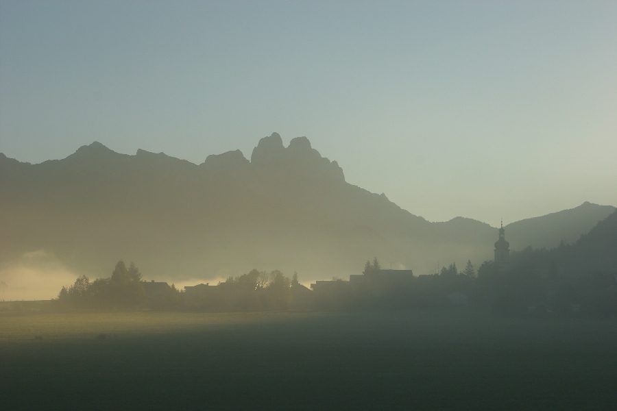 Morgennebel im Tannheimer Tal