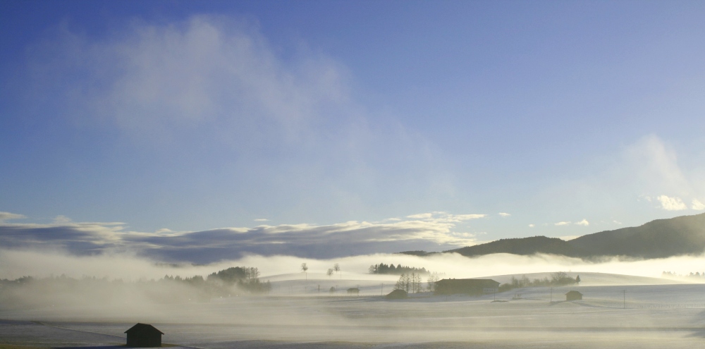 Morgennebel im Tölzer Land