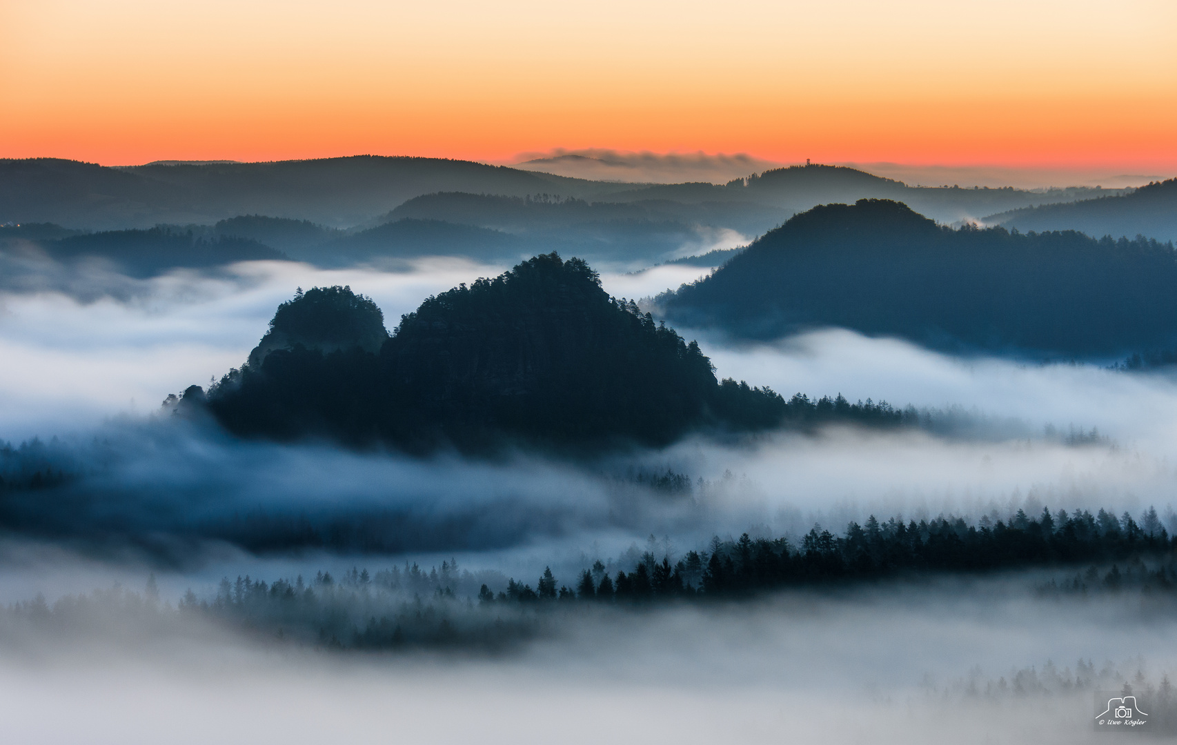 Morgennebel in der Hinteren Sächsischen Schweiz