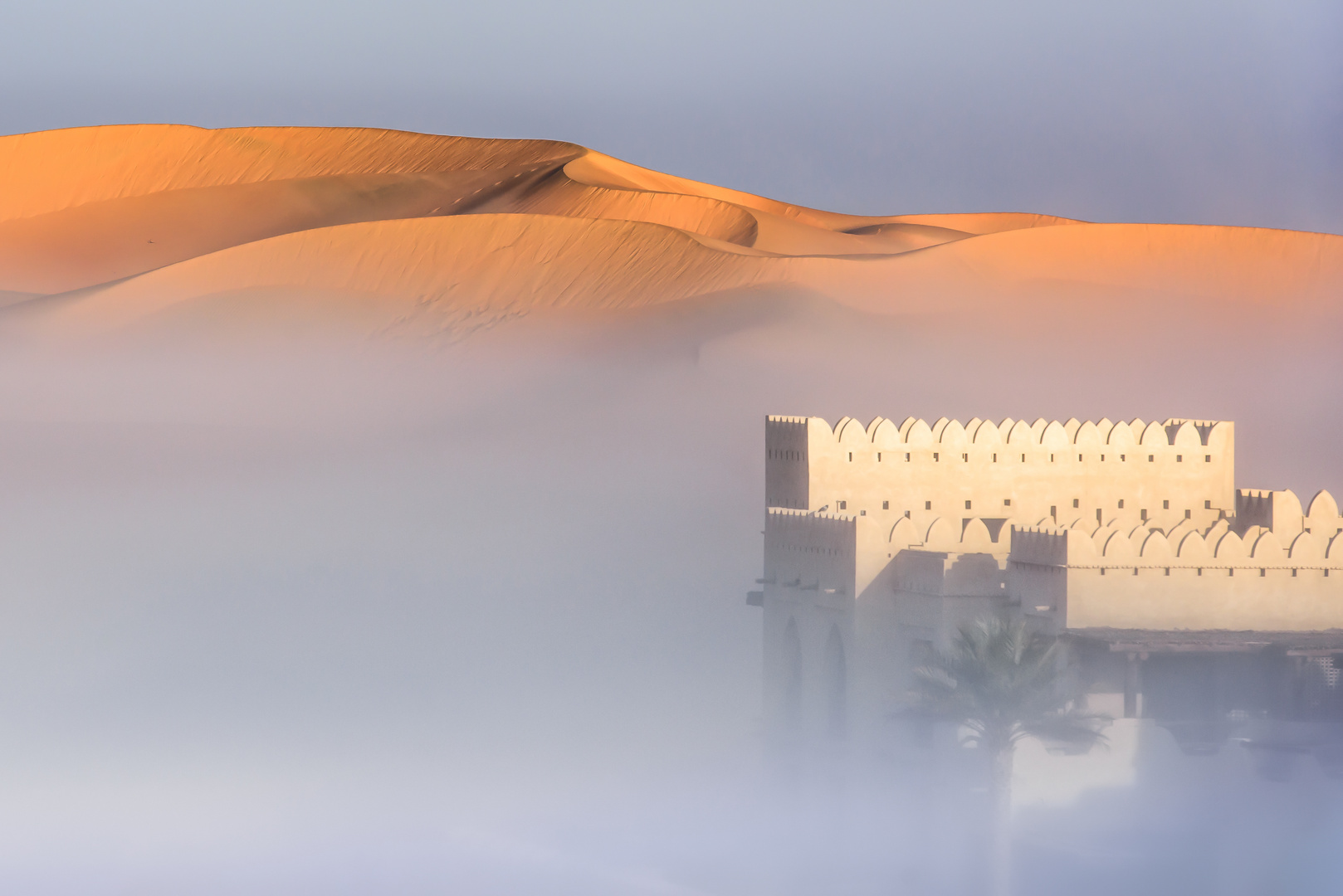 Morgennebel in der Rub al-Khali