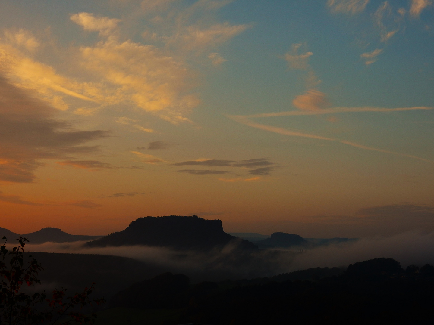 Morgennebel in der Sächsischen Schweiz