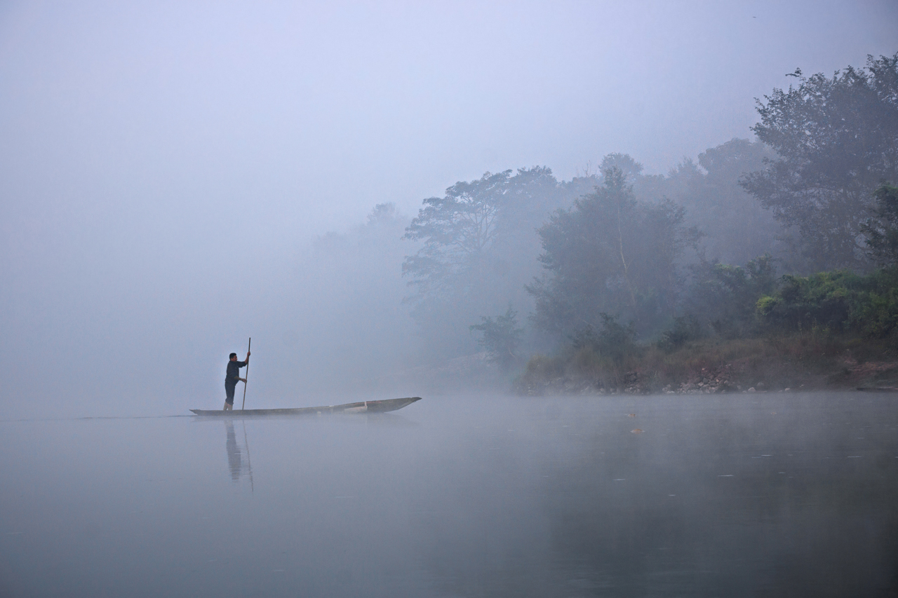 Morgennebel in Sauraha / Nepal