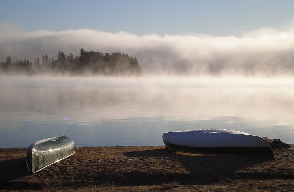 Morgennebel. Mit dem Kanu unterwegs im Algonquin-Nationalpark, Kanada, Bild1