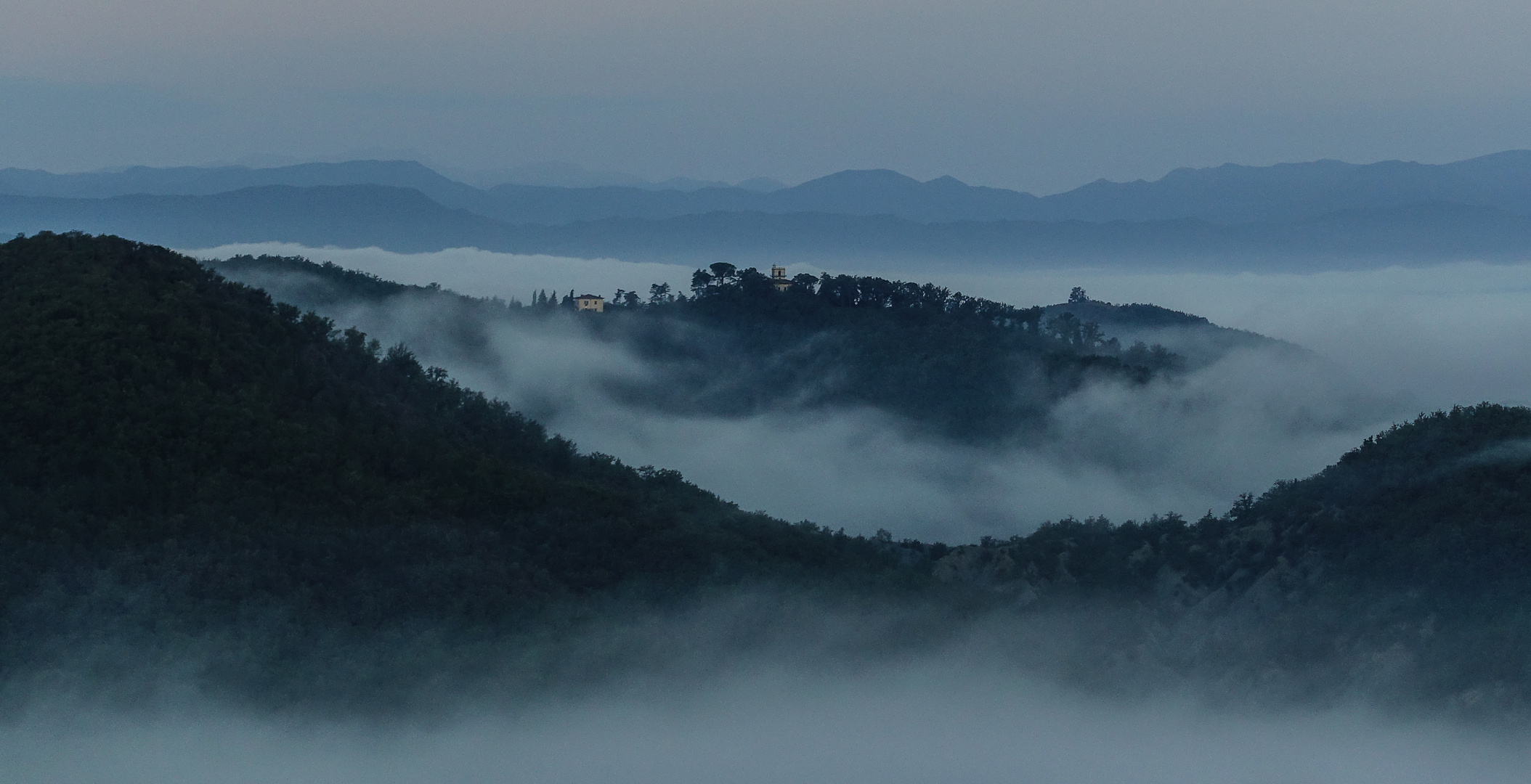 Morgennebel Toscana