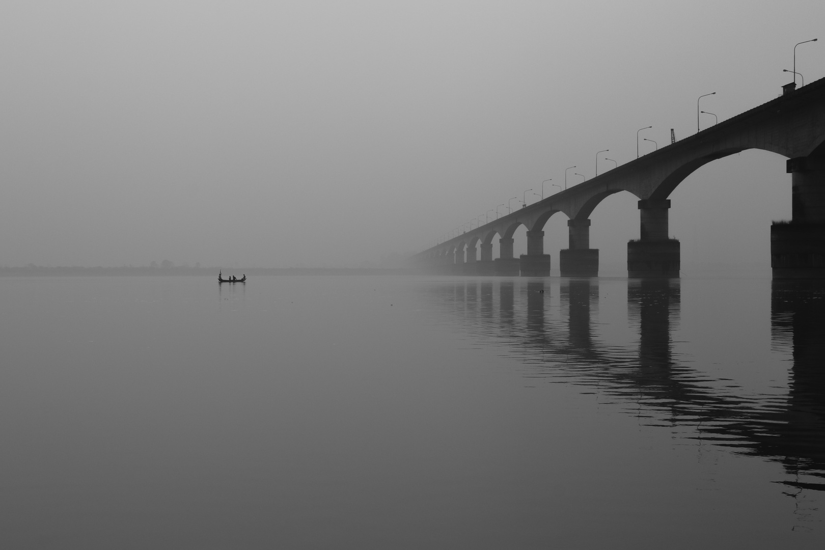 Morgennebel über dem Brahmaputra