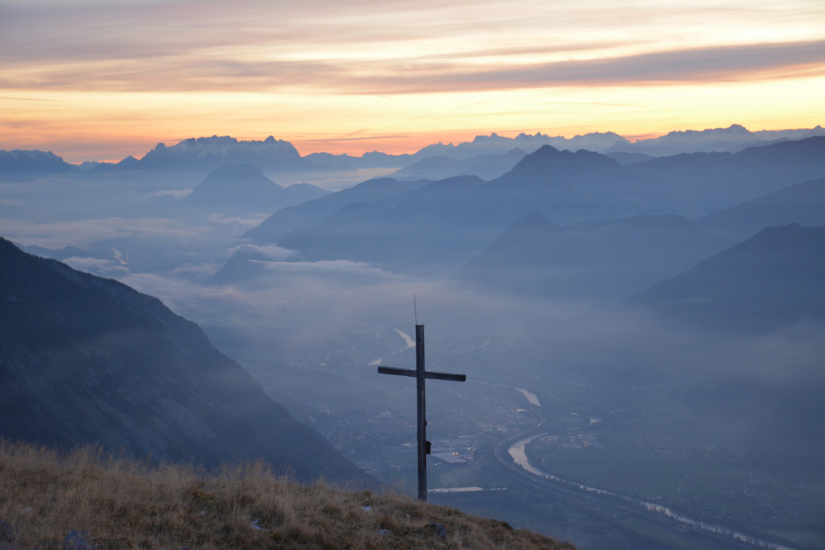 Morgennebel über dem Inntal