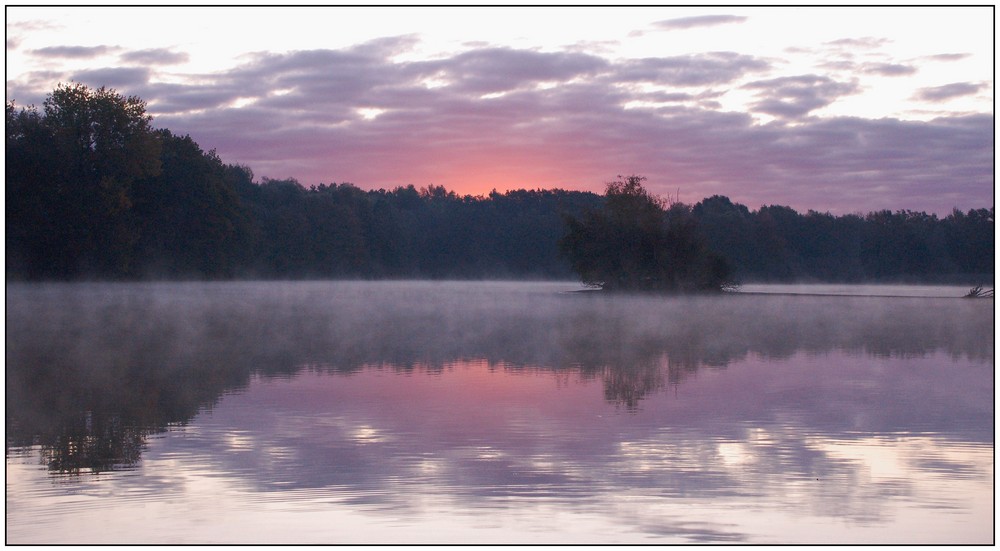 Morgennebel über dem See...