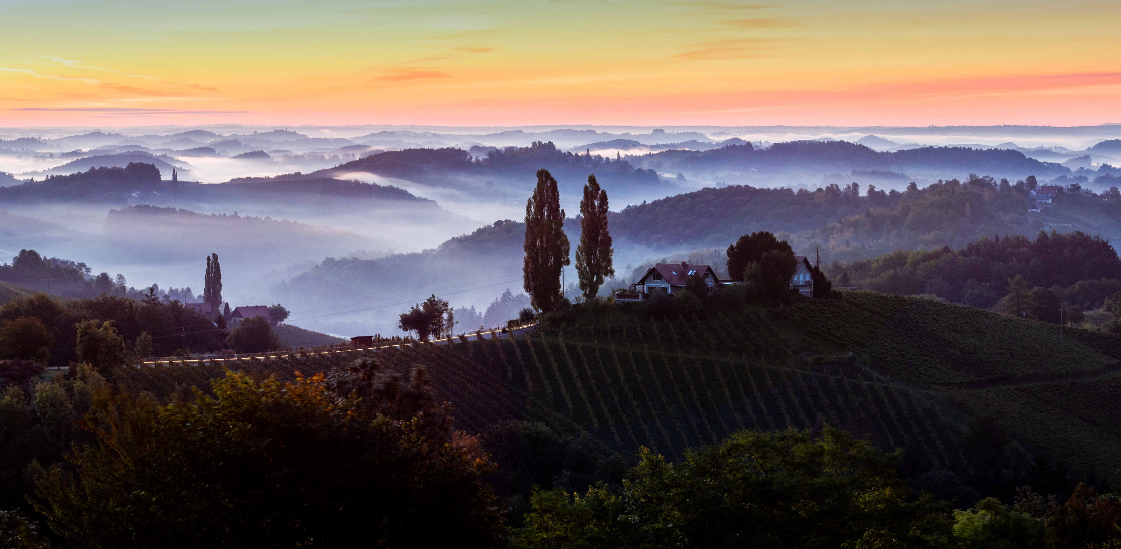 Morgennebel über dem Sulztal