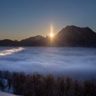 Morgennebel über dem traunsee