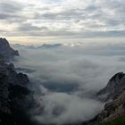 Morgennebel über dem Valon de Lavaredo