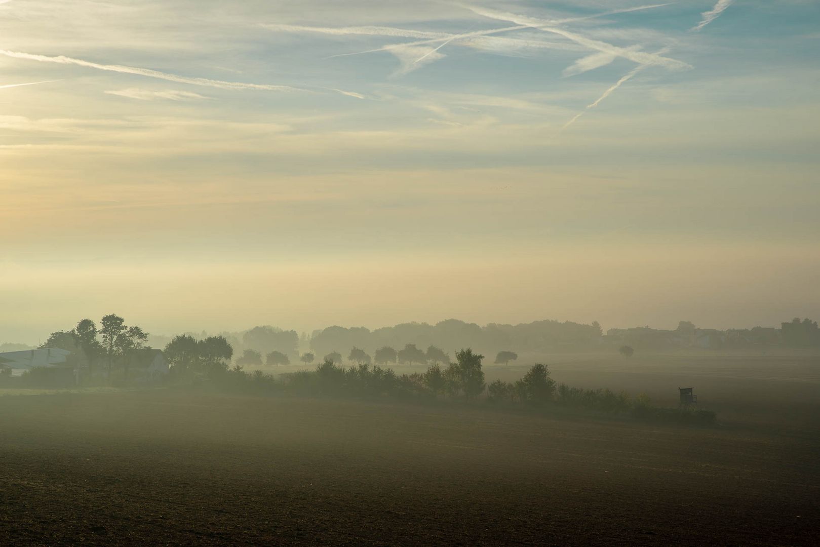 Morgennebel über den Höhen des Rheintal