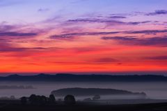 Morgennebel über der Straße