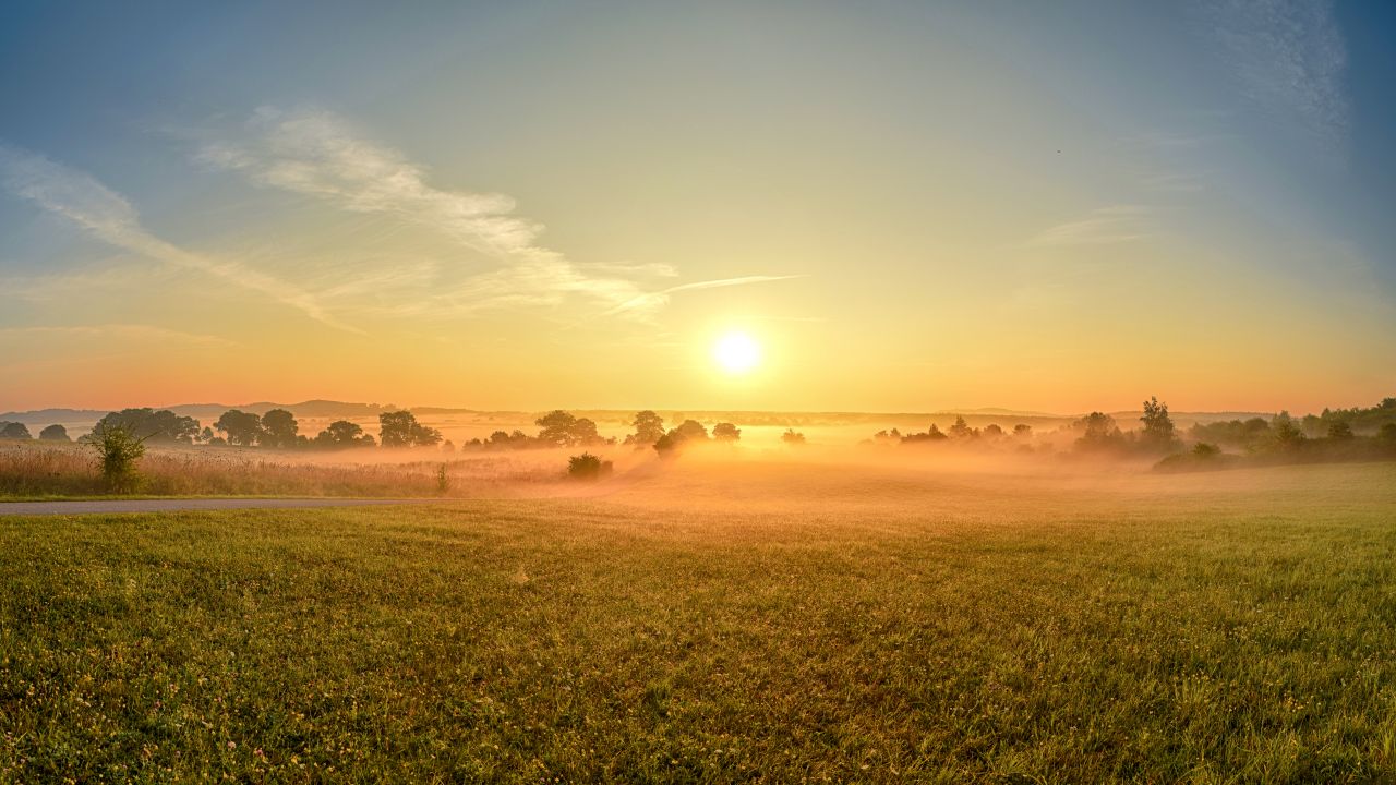 Morgennebel über Insel Rügen