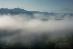 Morgennebel über Pienza