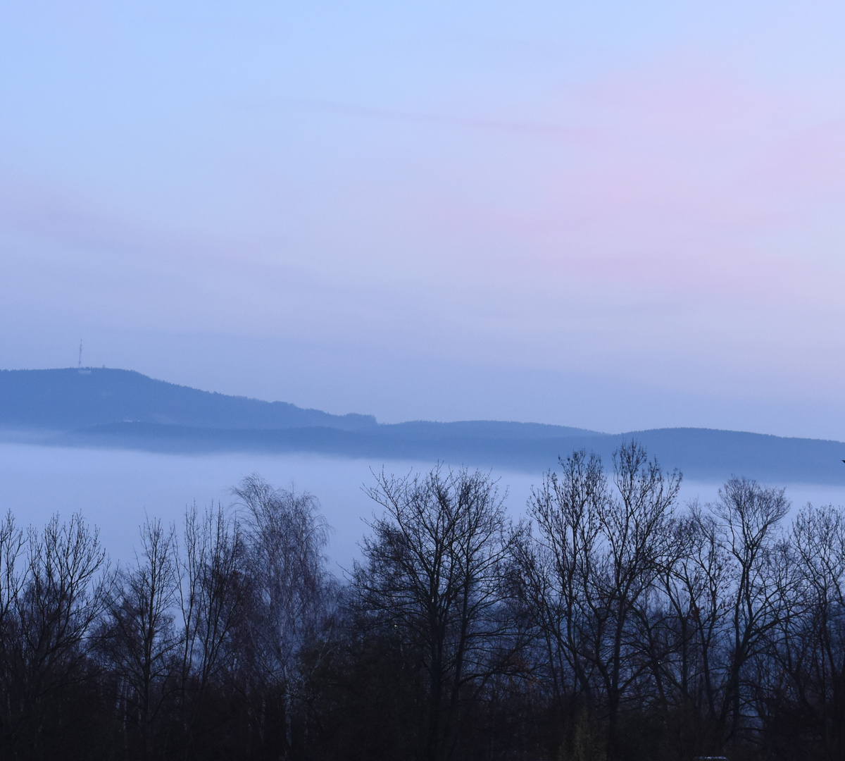 Morgennebel über Saalfeld