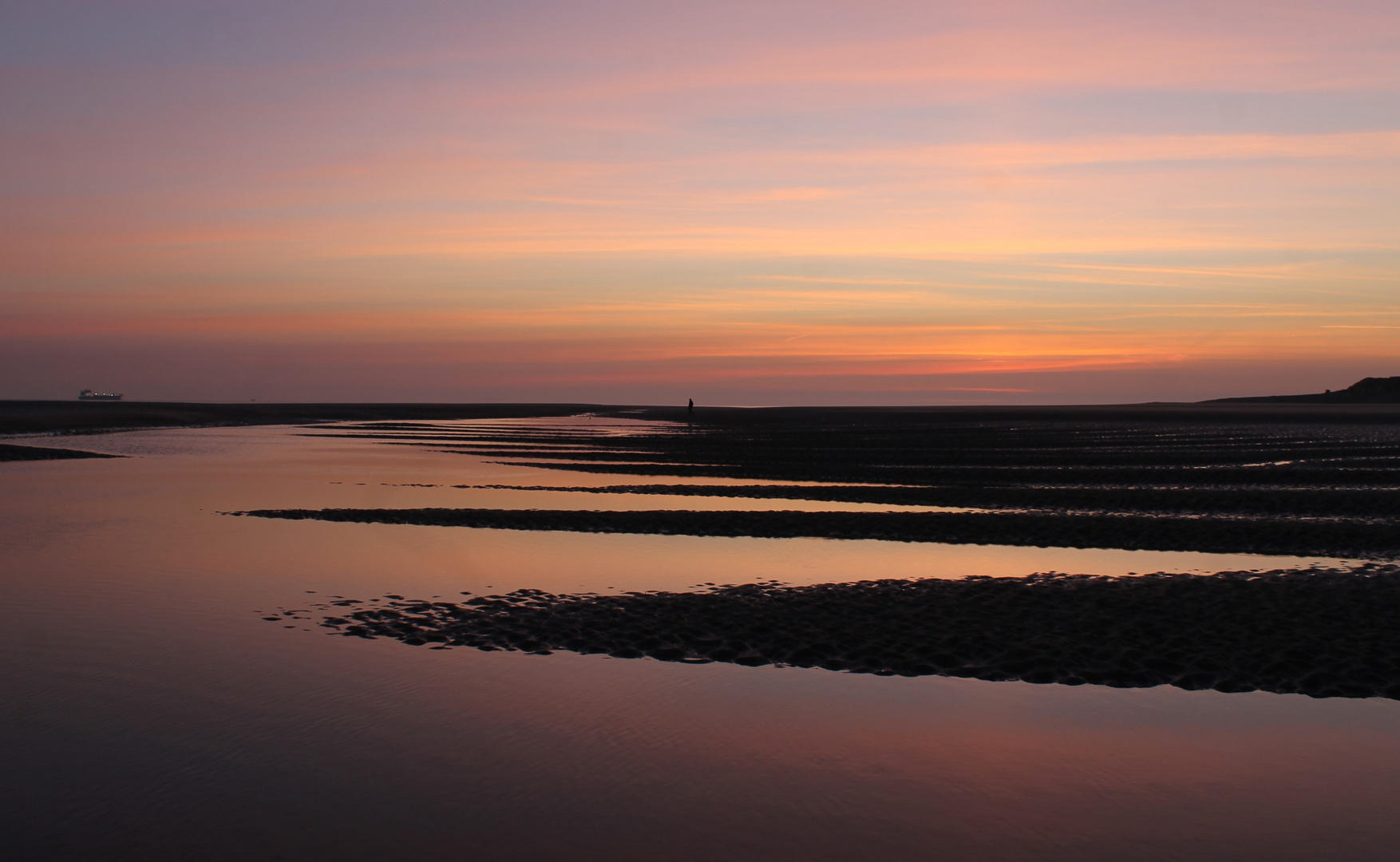 Morgenröte auf Langeoog