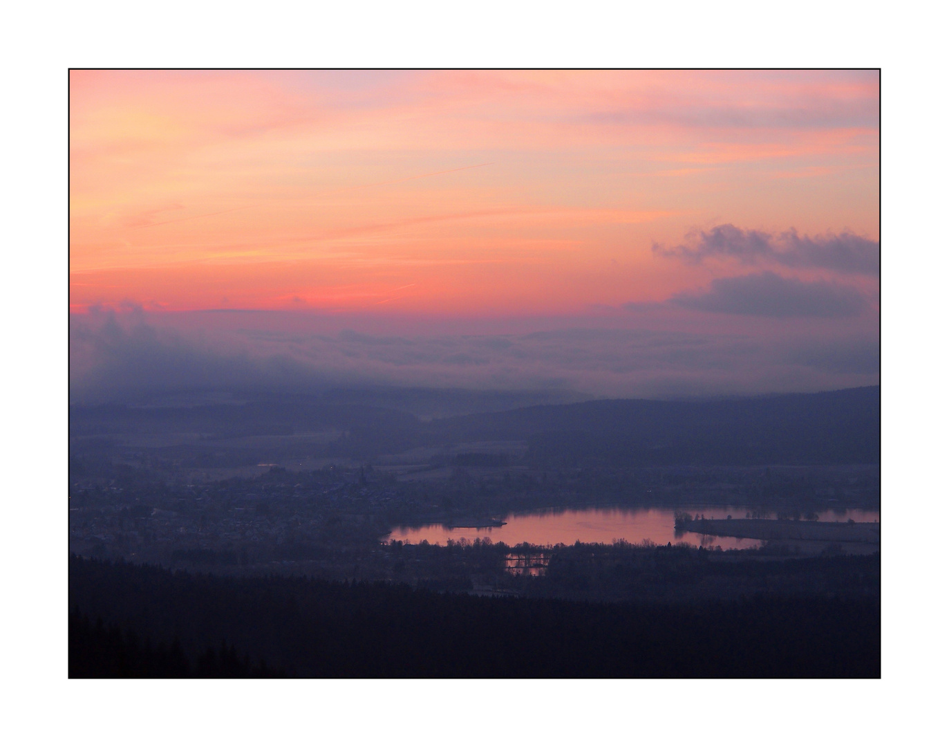 Morgenröte über Weißenstadt