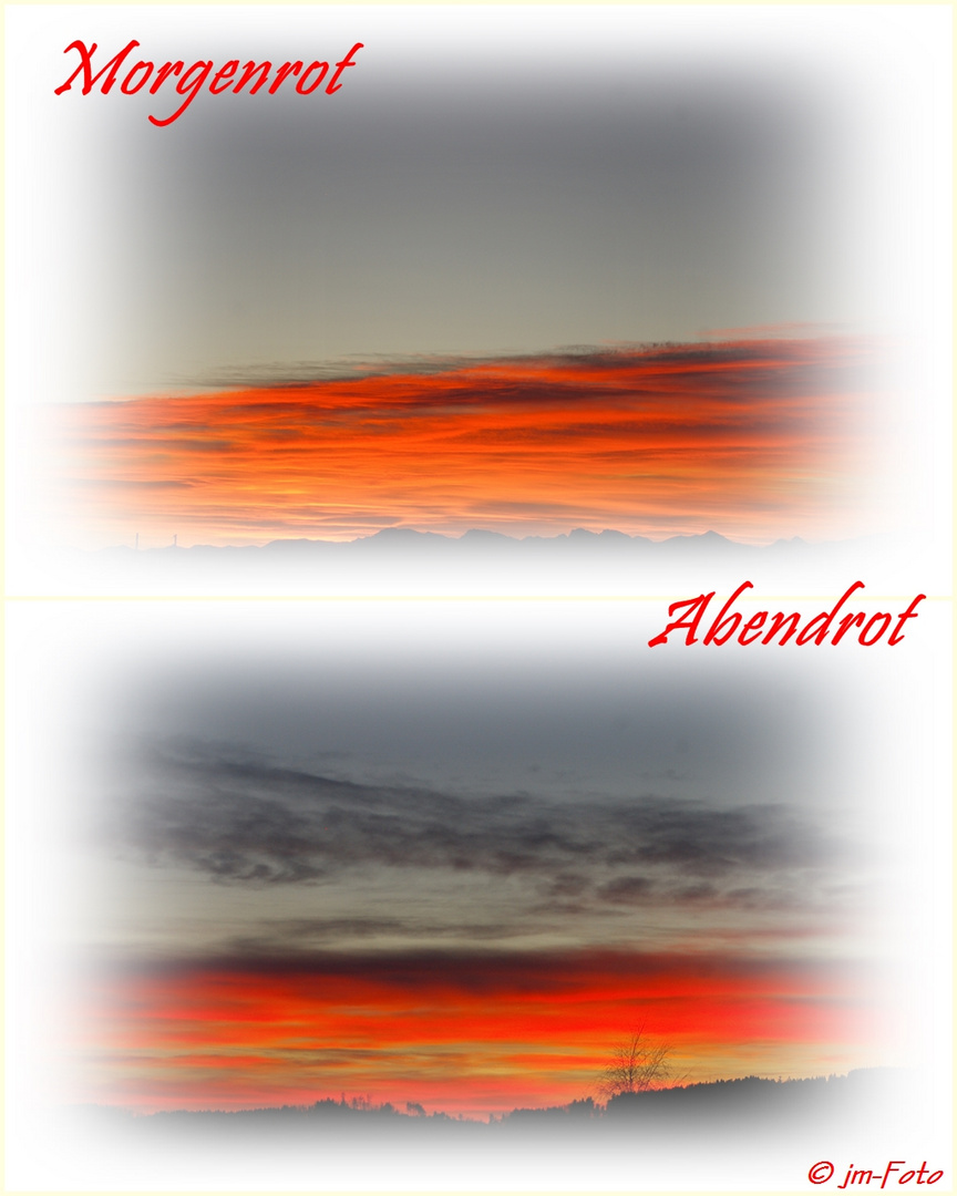 Morgenrot - Abendrot am 24.12.2014