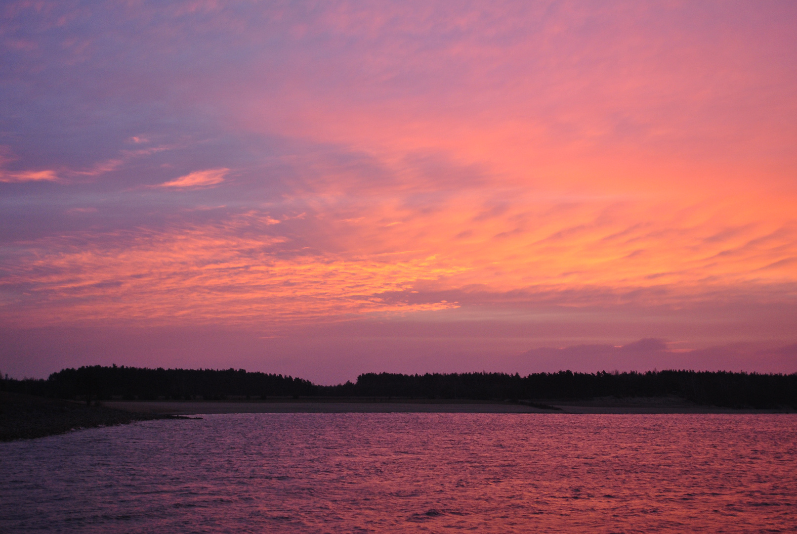 Morgenrot am Boxberger Strand