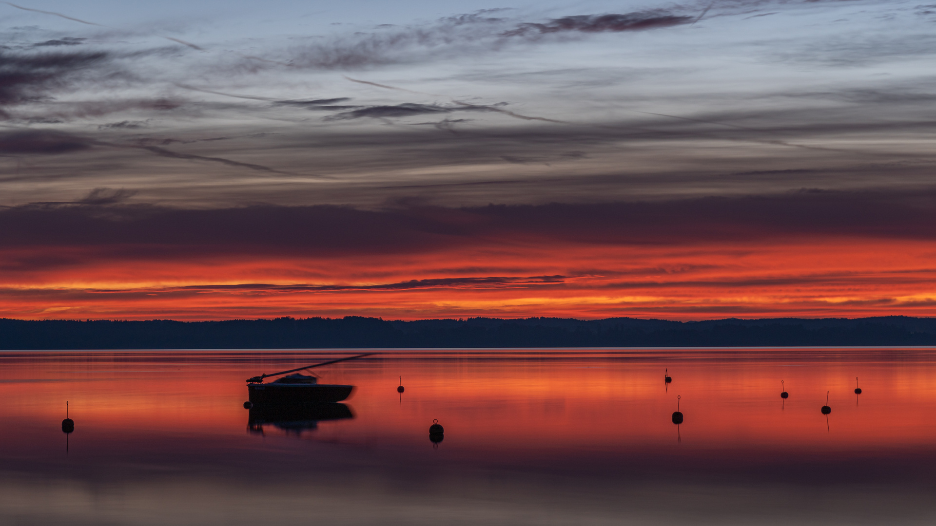 Morgenrot am Chiemsee