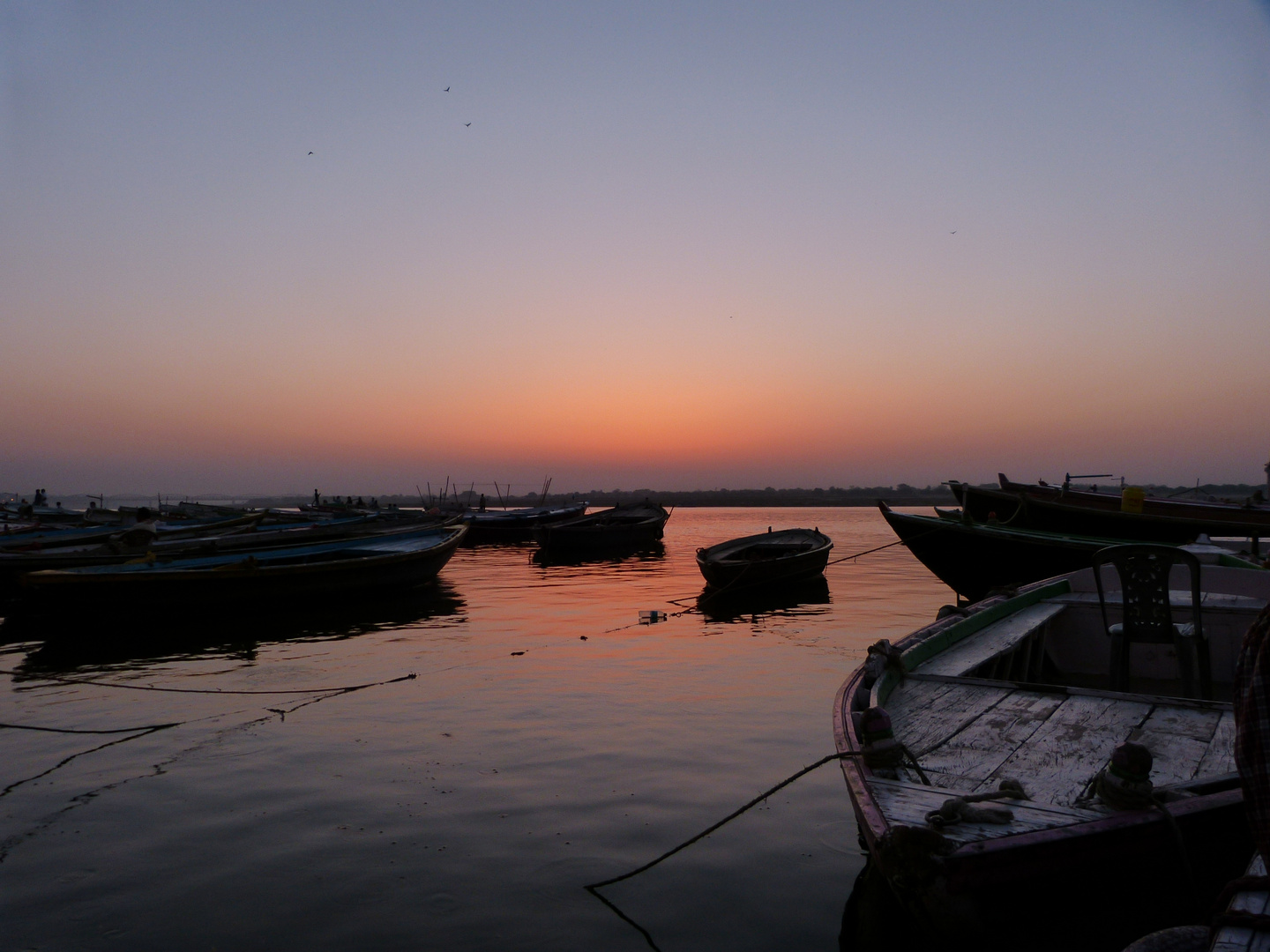 Morgenrot am Ganges