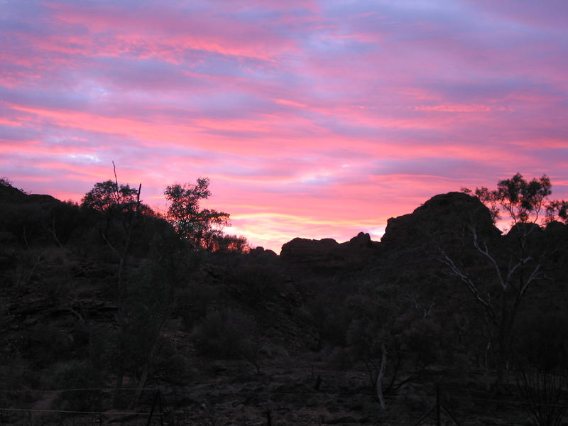 Morgenrot am Kings Canyon