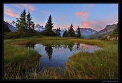 Morgenrot am Mt. Blanc